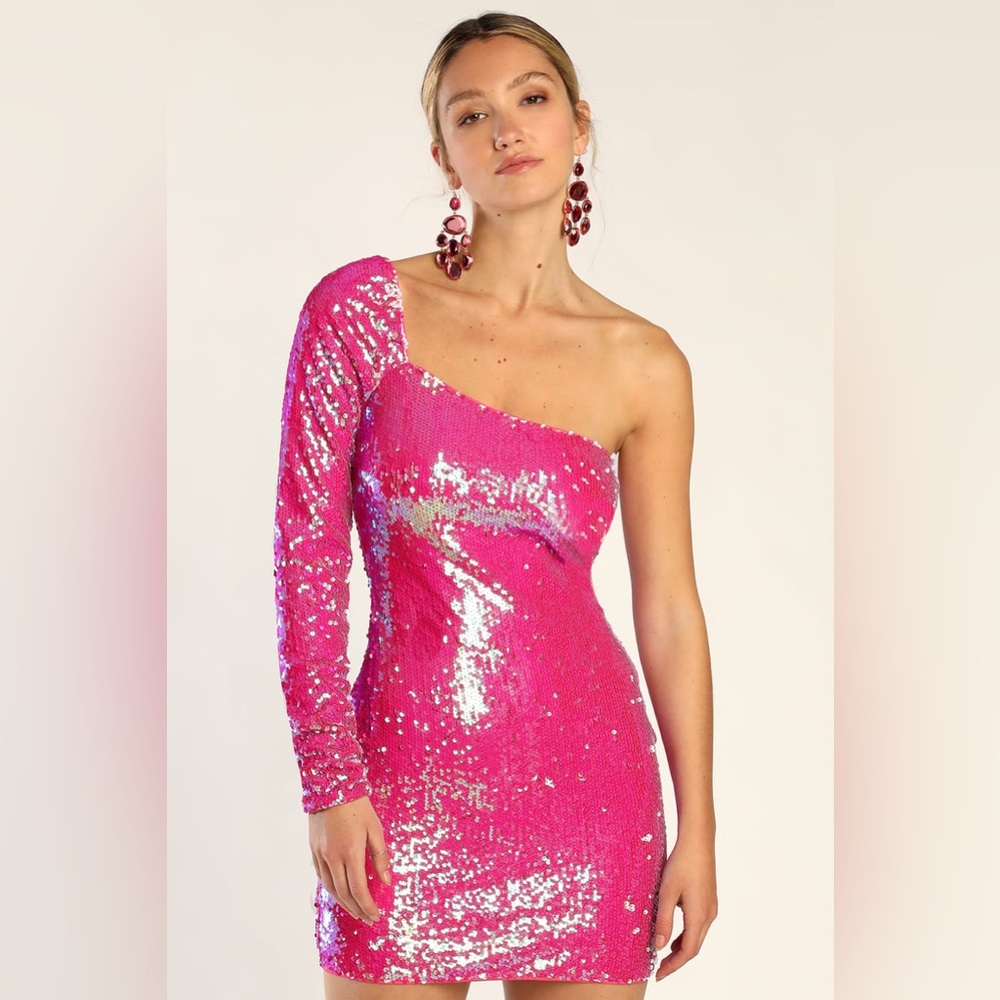 Pink sequins dress